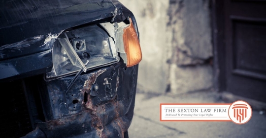 Car damaged from accident